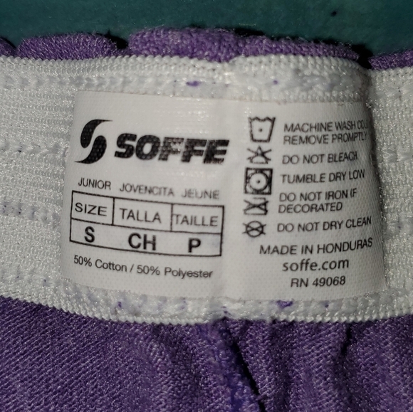 Soffe ATHLETIC SHORTS HEATHER PURPLE SMALL - Picture 4 of 5
